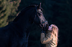 girl with Frisian horse