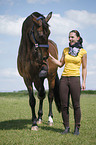 woman and warmblood