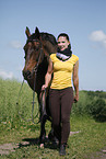 woman and warmblood