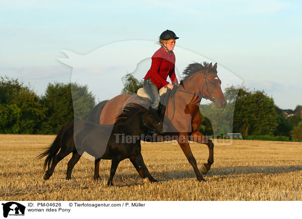 woman rides Pony / PM-04626