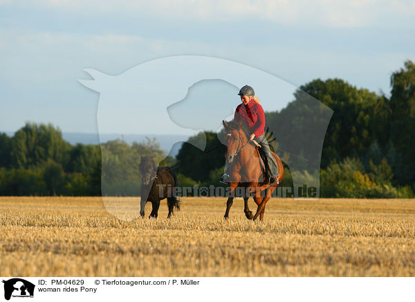 woman rides Pony / PM-04629