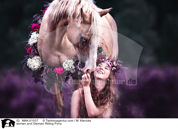woman and German Riding Pony / MAK-01037