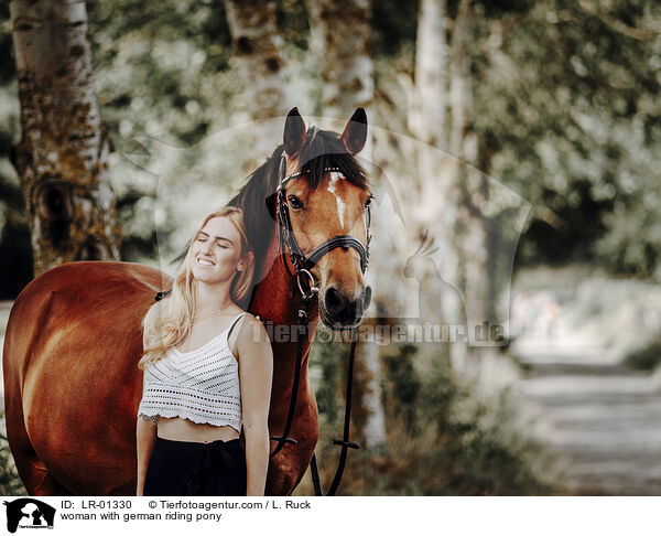 woman with german riding pony / LR-01330