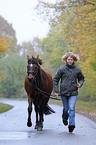young woman with horse