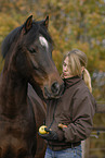 young woman with horse