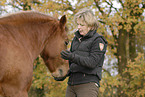 young woman with horse