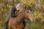 young woman with horse