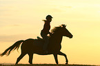 woman rides Pony