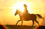 woman rides Pony