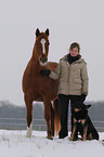 woman and pony