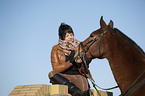 woman and pony