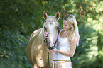 woman with Pony mare