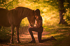 girl and German Riding Pony