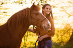 girl and German Riding Pony