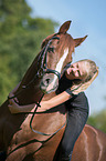 German Riding Pony with woman