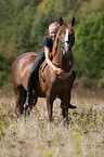 German Riding Pony with woman