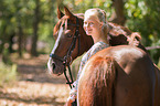 German Riding Pony with woman
