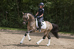 girl rides German Riding Pony