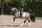 girl rides German Riding Pony