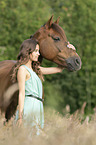 woman and German Riding Pony