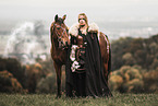 Viking woman and German Riding Pony
