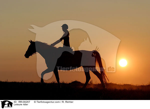Reiter im Sonnenuntergang / Leisure rider / RR-08267