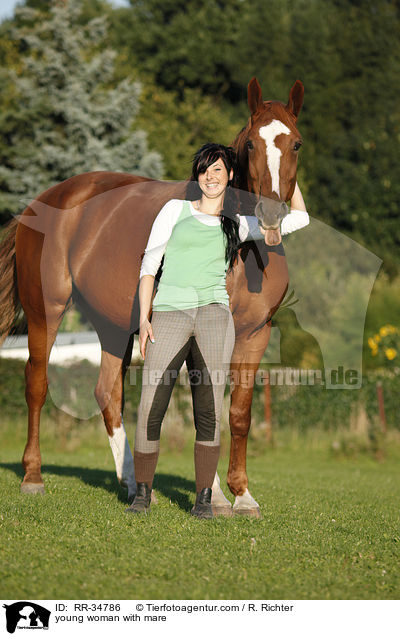 young woman with mare / RR-34786