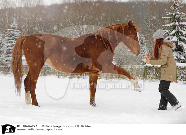 woman with german sport horse / RR-64271