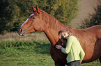 young woman with horse