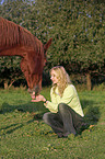 young woman with horse