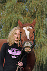 young woman with horse