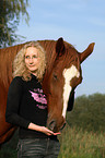 young woman with horse