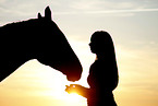 young woman with horse