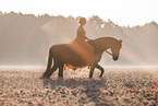 woman and German Sport Horse