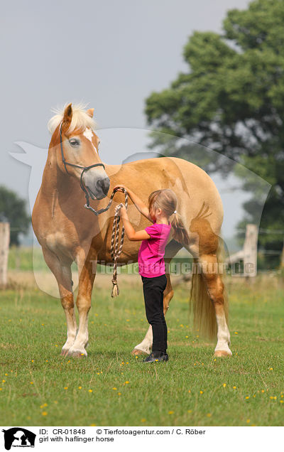 Mdchen mit Haflinger / girl with haflinger horse / CR-01848