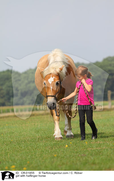 Mdchen mit Haflinger / girl with haflinger horse / CR-01855