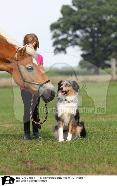 Mdchen mit Haflinger / girl with haflinger horse / CR-01867
