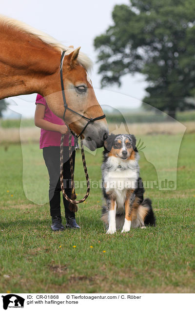 Mdchen mit Haflinger / girl with haflinger horse / CR-01868