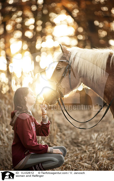 Frau und Haflinger / woman and Haflinger / VJ-02612