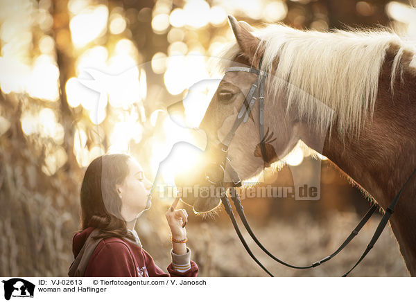 Frau und Haflinger / woman and Haflinger / VJ-02613