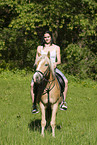 young woman on horse