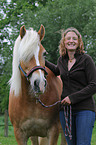 woman with Haflinger horse