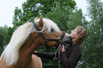 woman with Haflinger horse