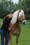 woman with Haflinger horse