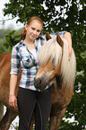 woman with Haflinger horse