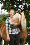 woman with Haflinger horse