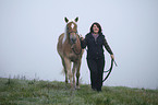 woman with Haflinger horse