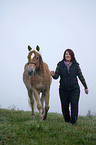 woman with Haflinger horse