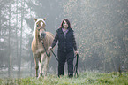 woman with Haflinger horse