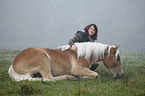 woman with Haflinger horse